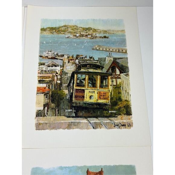 NOS Lot of 4 Vintage Prints of San Fran Sketches 11 x 14 by Don Davey 1968 EN215 - Picture 7 of 8